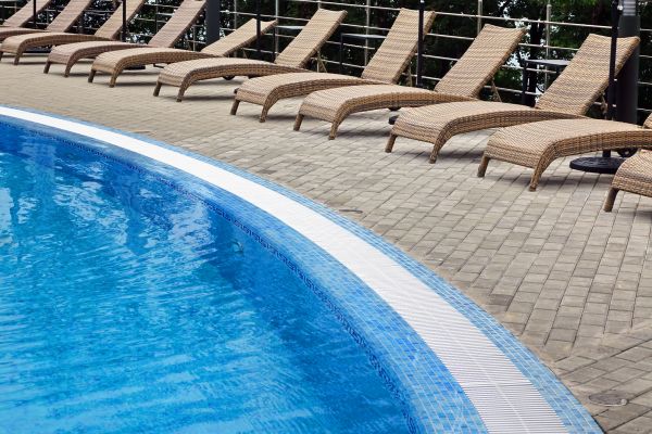 Poolside Hardscaping in Lake Orion